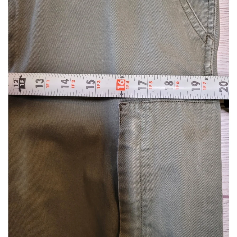 Vintage 90s Structure Men Zip Cargo Pants Utility Size M Army Green X-Marlin